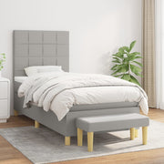 Boxspring 80x200 cm lichtgrijs stof