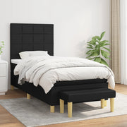 Boxspring met matras 90x200 cm zwart