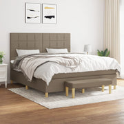 Boxspring met matras taupe 160x200 cm