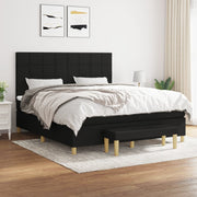 Boxspring met matras zwart 180x200 cm