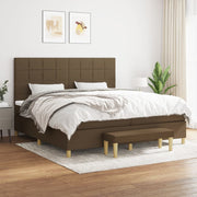 Boxspring met matras 200x200 cm donkerbruin