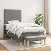 Boxspring met matras 80x200 cm donkergrijs