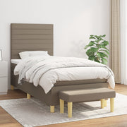 Boxspring met matras 90x190 cm taupe