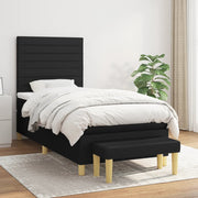 Boxspring met matras 100x200 cm zwart