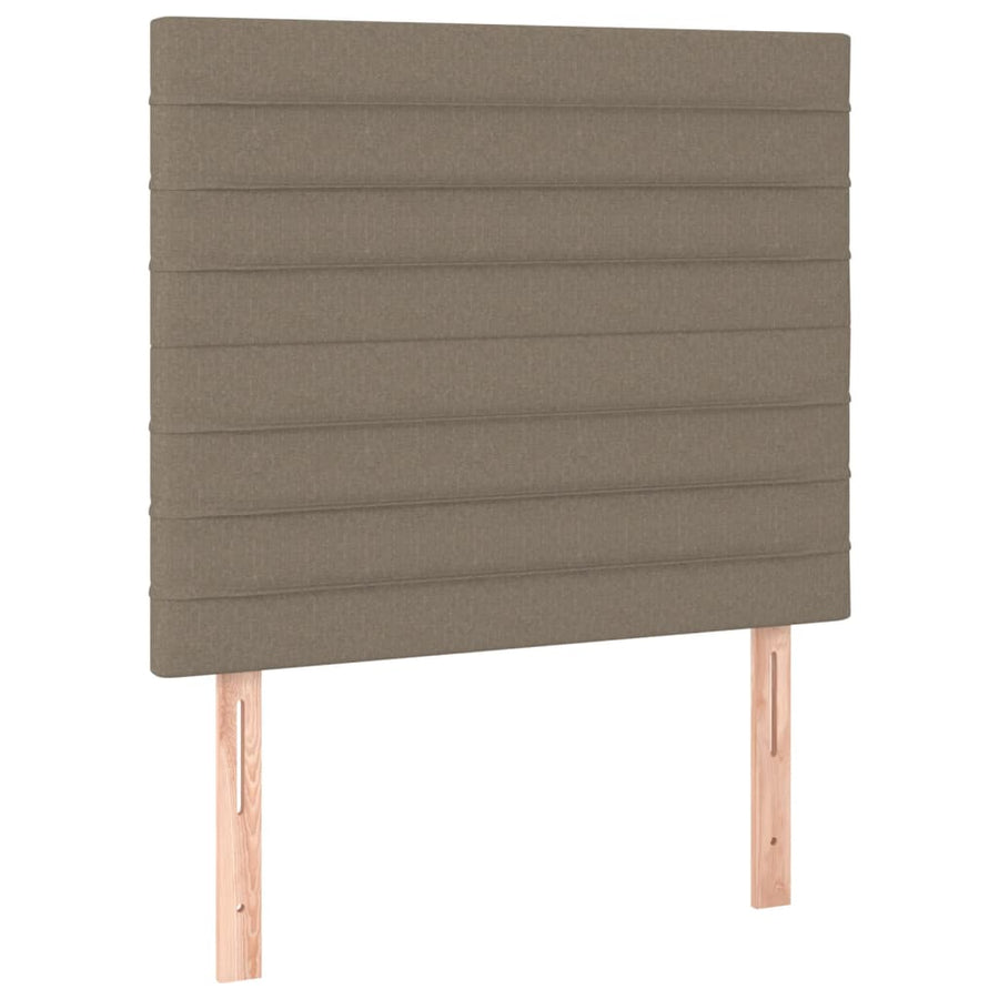 Boxspring Met Matras Stof Taupe 120 x 200 cm Horizontale strepen