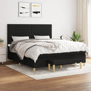 Boxspring met matras 180x200 cm zwart