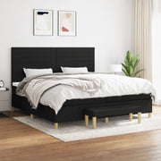 Boxspring 200x200 cm stof zwart