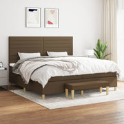 Boxspring met matras 200x200 cm donkerbruin