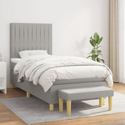 Boxspring 90x200 cm lichtgrijs met matras