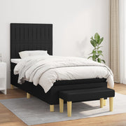 Boxspring met matras zwart 90x200 cm