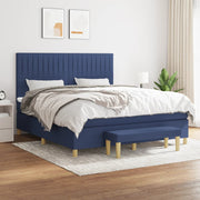 Boxspring met matras blauw 160x200 cm