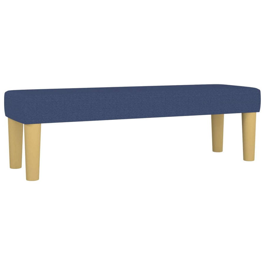 Boxspring Met Matras Stof Blauw 180 x 200 cm Verticale strepen