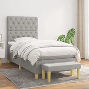 Boxspring met matras 80x200 cm lichtgrijs