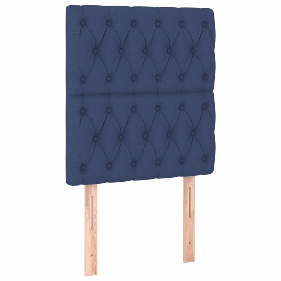 Boxspring Met Matras Stof Blauw 80 x 200 cm Getuft ontwerp