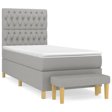Boxspring Met Matras Stof Lichtgrijs 90 x 190 cm Getuft ontwerp