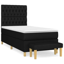 Boxspring Met Matras Stof Zwart 90 x 190 cm Getuft ontwerp