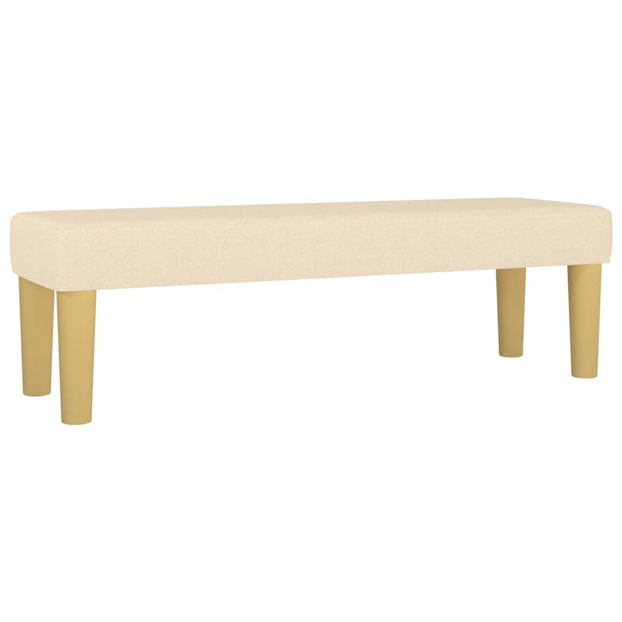 Boxspring Met Matras Stof Crèmekleurig 140X190 Cm