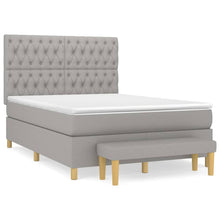Boxspring Met Matras Stof Lichtgrijs 140 x 200 cm Getuft ontwerp