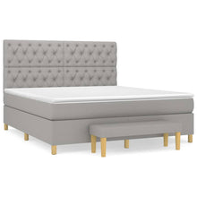 Boxspring Met Matras Stof Lichtgrijs 160 x 200 cm Getuft ontwerp