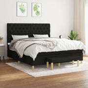 Boxspring met matras 160x200 cm zwart
