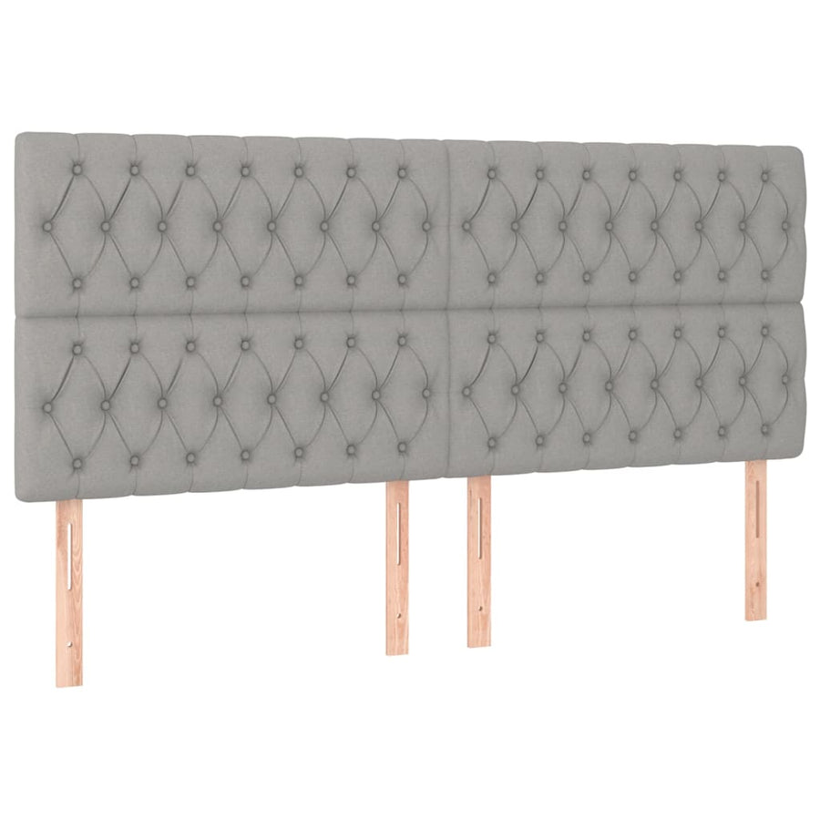 Boxspring Met Matras Stof Lichtgrijs 180 x 200 cm Getuft ontwerp