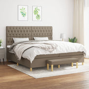 Boxspring 200x200 cm taupe met matras