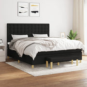 Boxspring 180x200 cm zwart met pocketvering matras