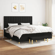 Boxspring met matras 200x200 cm zwart