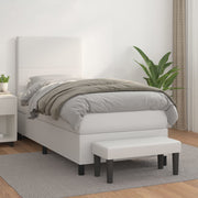 Boxspring met matras 80x200 cm wit kunstleer