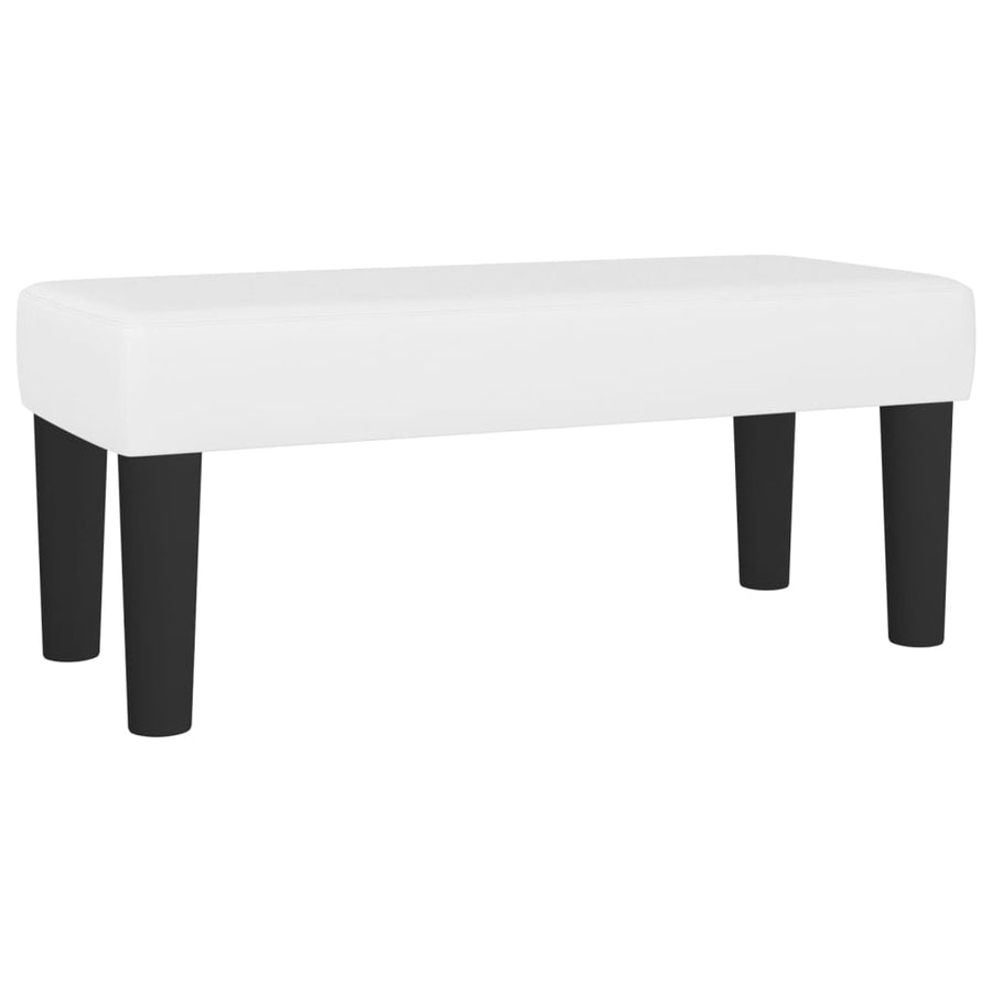Boxspring met matras kunstleer wit 100x200 cm 100 x 200 cm Wit