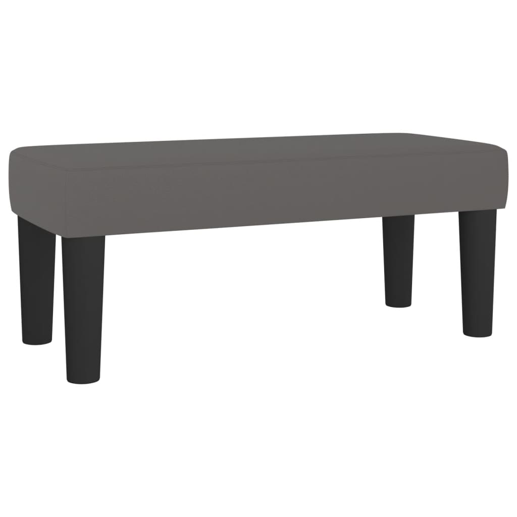 Boxspring met matras kunstleer grijs 100x200 cm 100 x 200 cm Grijs Effen ontwerp