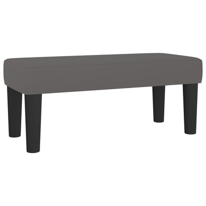 Boxspring met matras kunstleer grijs 100x200 cm 100 x 200 cm Grijs Effen ontwerp
