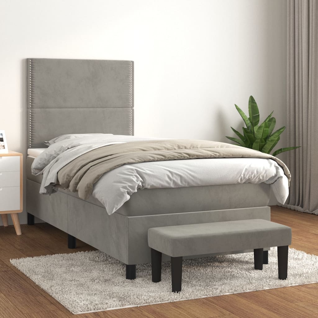 Boxspring Met Matras Fluweel 80 x 200 cm