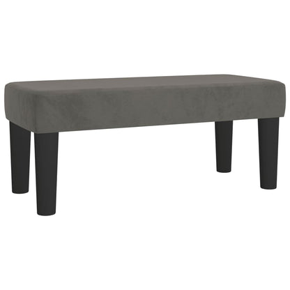 Boxspring Met Matras Fluweel Donkergrijs 80 x 200 cm Effen met spijkers