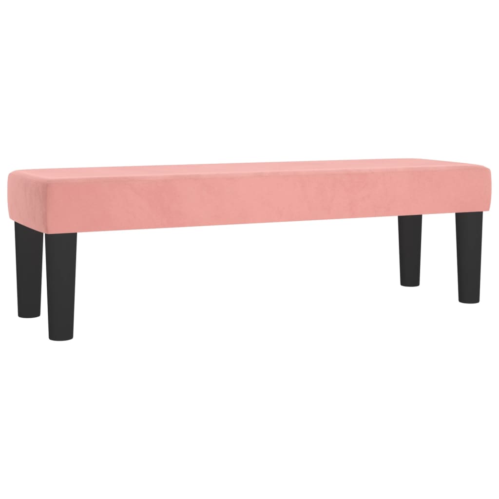 Boxspring Met Matras Fluweel Roze 200X200 Cm