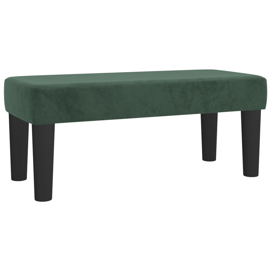 Boxspring Met Matras Fluweel Donkergroen 90X190 Cm 90 x 190 cm Blok met vierkanten