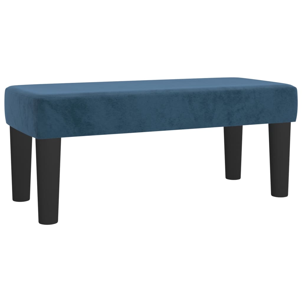 Boxspring Met Matras Fluweel Donkerblauw 90 x 190 cm Blok met vierkanten