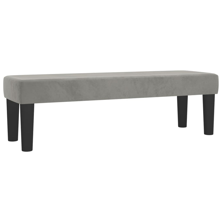 Boxspring Met Matras Fluweel Lichtgrijs 140 x 190 cm Blok met vierkanten