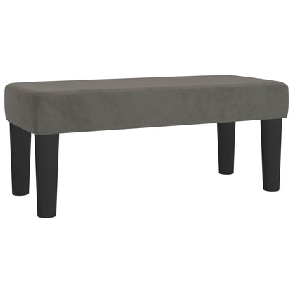 Boxspring Met Matras Fluweel Donkergrijs 90 x 190 cm Horizontale strepen