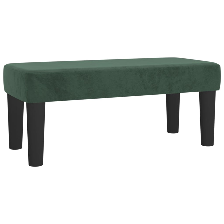Boxspring Met Matras Fluweel Donkergroen 90X190 Cm 90 x 190 cm Horizontale strepen