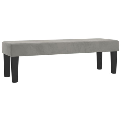 Boxspring Met Matras Fluweel Lichtgrijs 140 x 190 cm Horizontale strepen