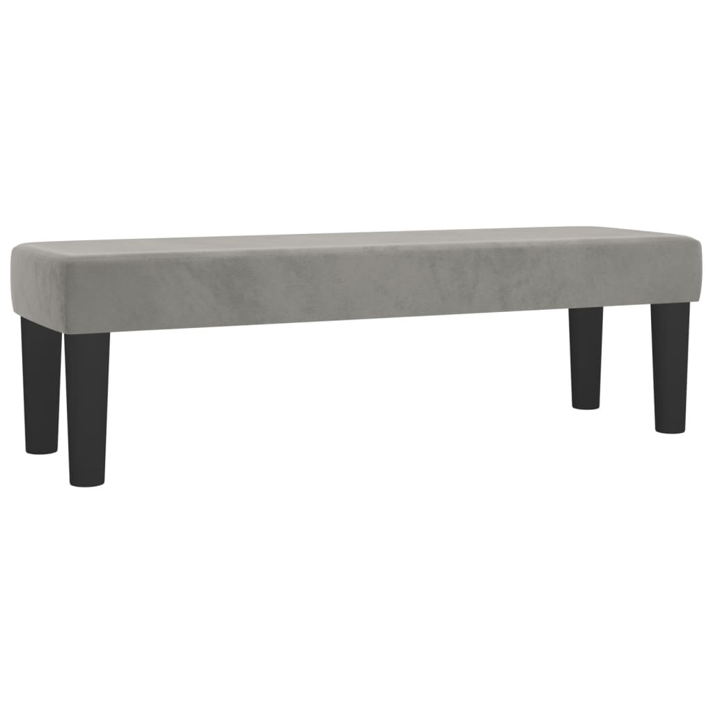 Boxspring Met Matras Fluweel Lichtgrijs 200 x 200 cm Horizontale strepen