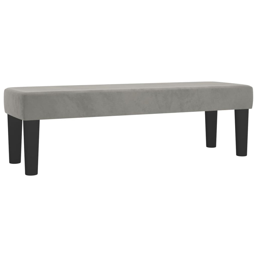 Boxspring Met Matras Fluweel Lichtgrijs 200 x 200 cm Horizontale strepen
