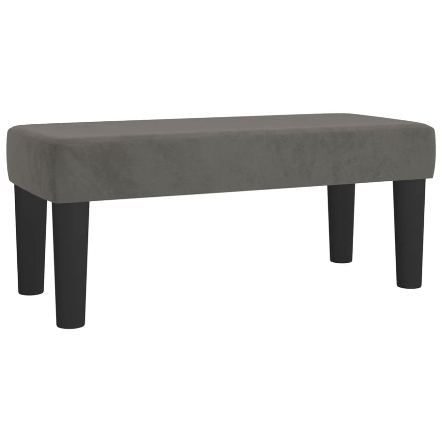 Boxspring Met Matras Fluweel Donkergrijs 80 x 200 cm Verticale strepen