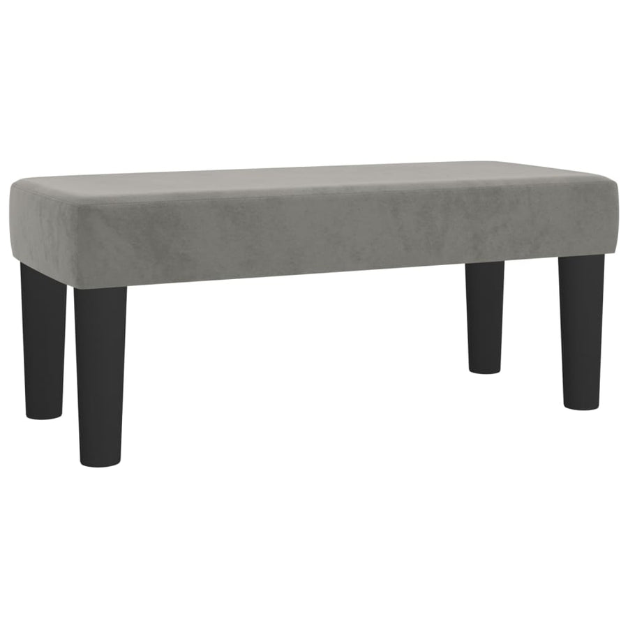 Boxspring met matras fluweel lichtgrijs 100x200 cm 100 x 200 cm Verticale strepen