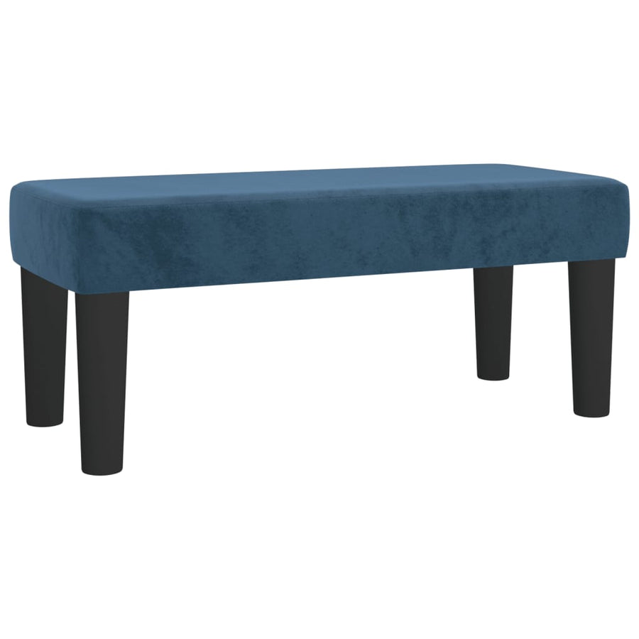Boxspring met matras fluweel donkerblauw 100x200 cm