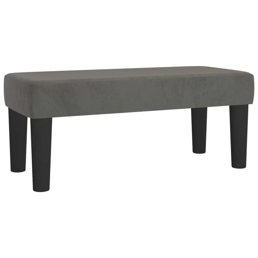Boxspring Met Matras Fluweel Donkergrijs 120 x 200 cm Verticale strepen
