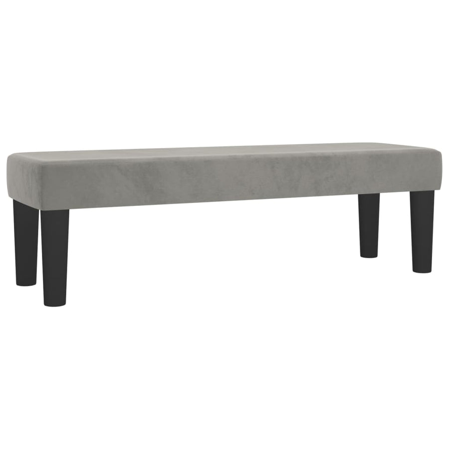 Boxspring Met Matras Fluweel Lichtgrijs 200 x 200 cm Verticale strepen