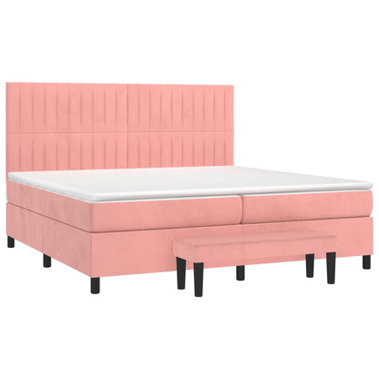 Boxspring Met Matras Fluweel 200 x 200 cm