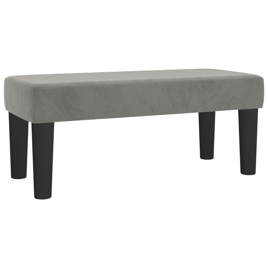 Boxspring Met Matras Fluweel Lichtgrijs 90 x 200 cm Getuft ontwerp
